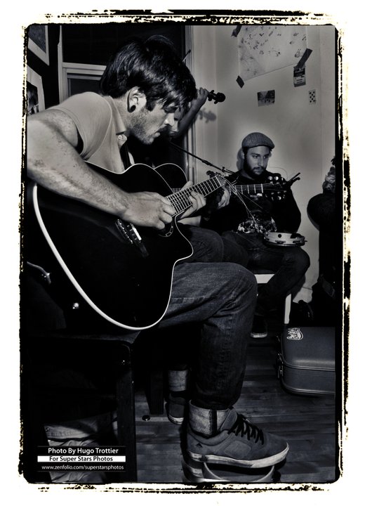 Kyle Albright (Guitar) & Aaron Bravener (drummer/shaker/tambourine)