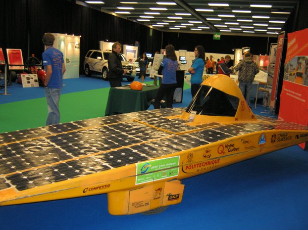 carshow solar panel car