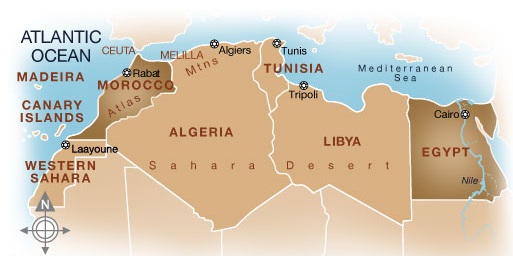 map of libya and malta. Libya Sandwiched between two