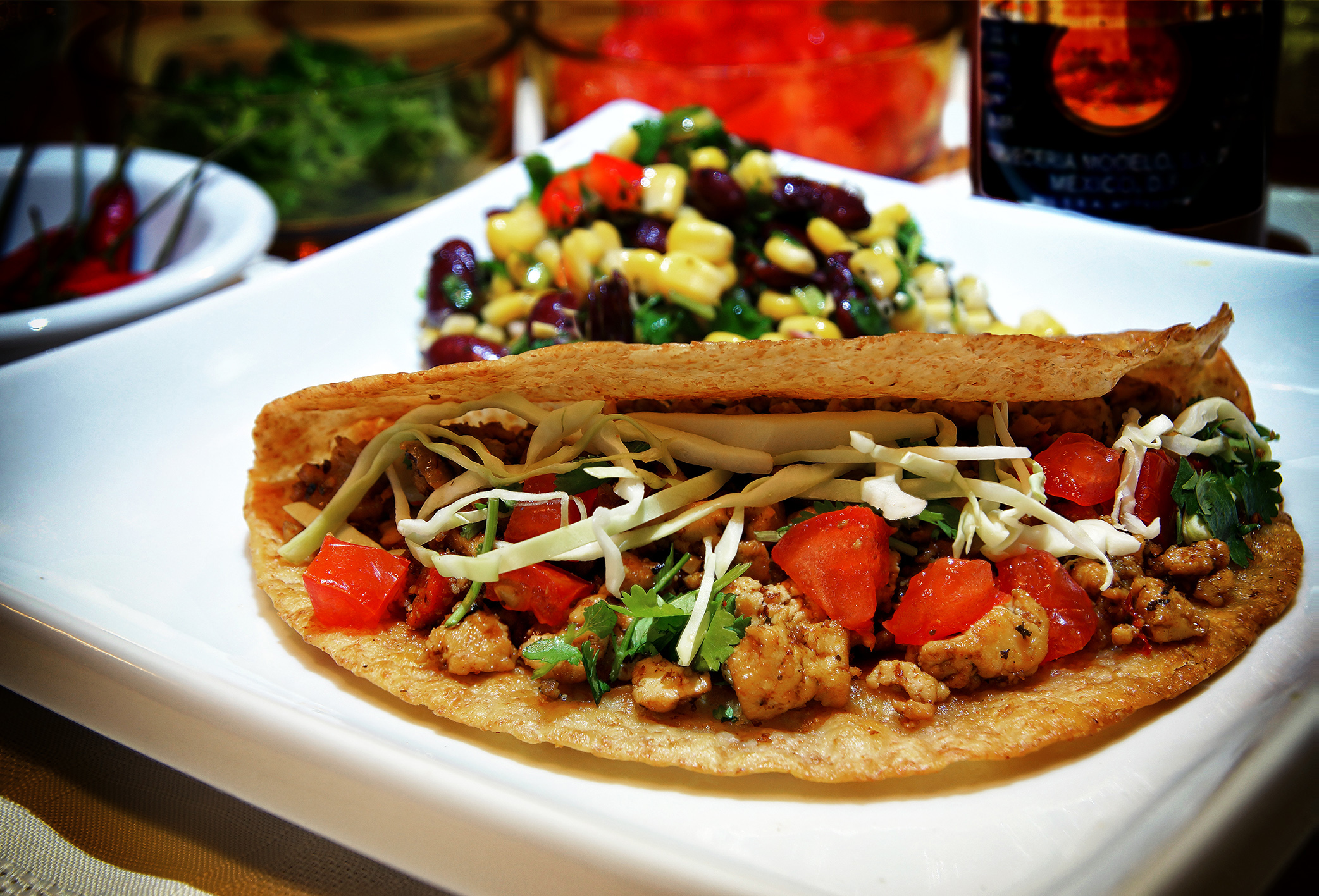 Vegan Mexican Night: Tacos and Bean Salad! - Forget The Box
