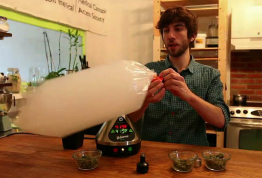 Adam Greenblatt during a demonstration (image cannabisculture.com)