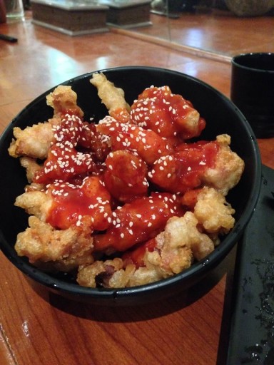 dak tuikim aka popcorn chicken at GaNaDaRa dak tuikim aka popcorn chicken at GaNaDaRa