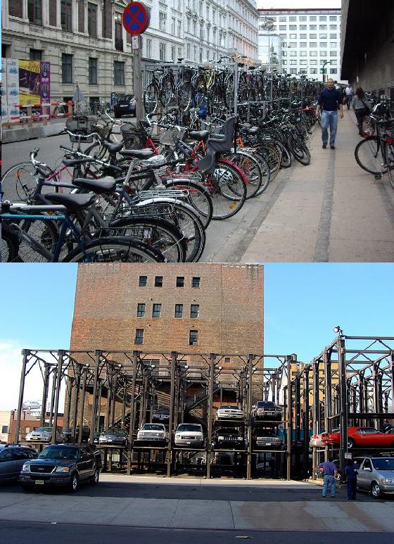 bikes and cars
