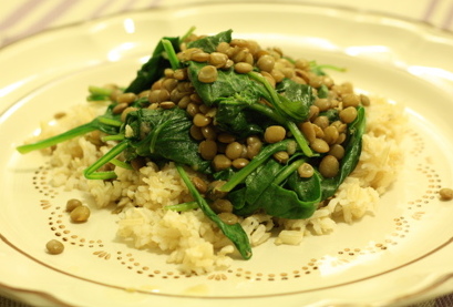 lentils over rice